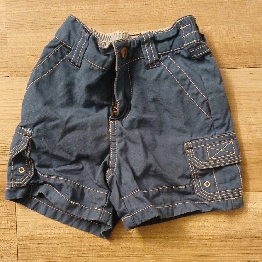 Gymboree Blue Cargo Shorts with Contrast Stitching Size 3-6 Months (J)
